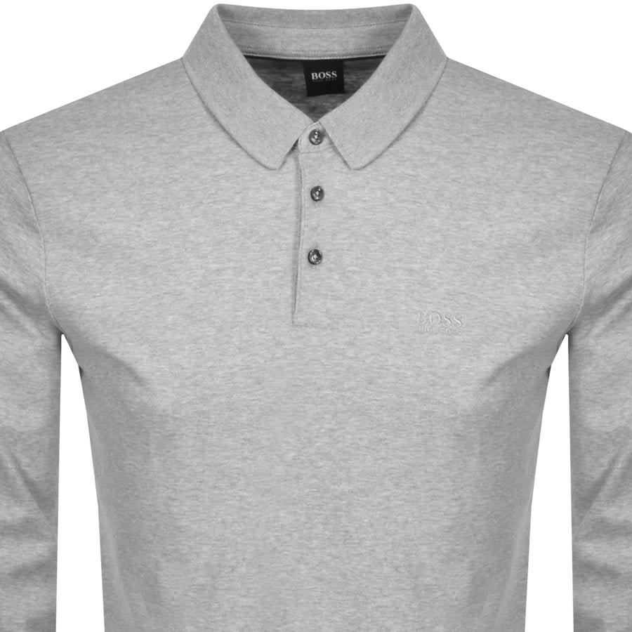 Alternative Image for ProductBOSS Pado 11 Long Sleeved Polo T Shirt Grey2