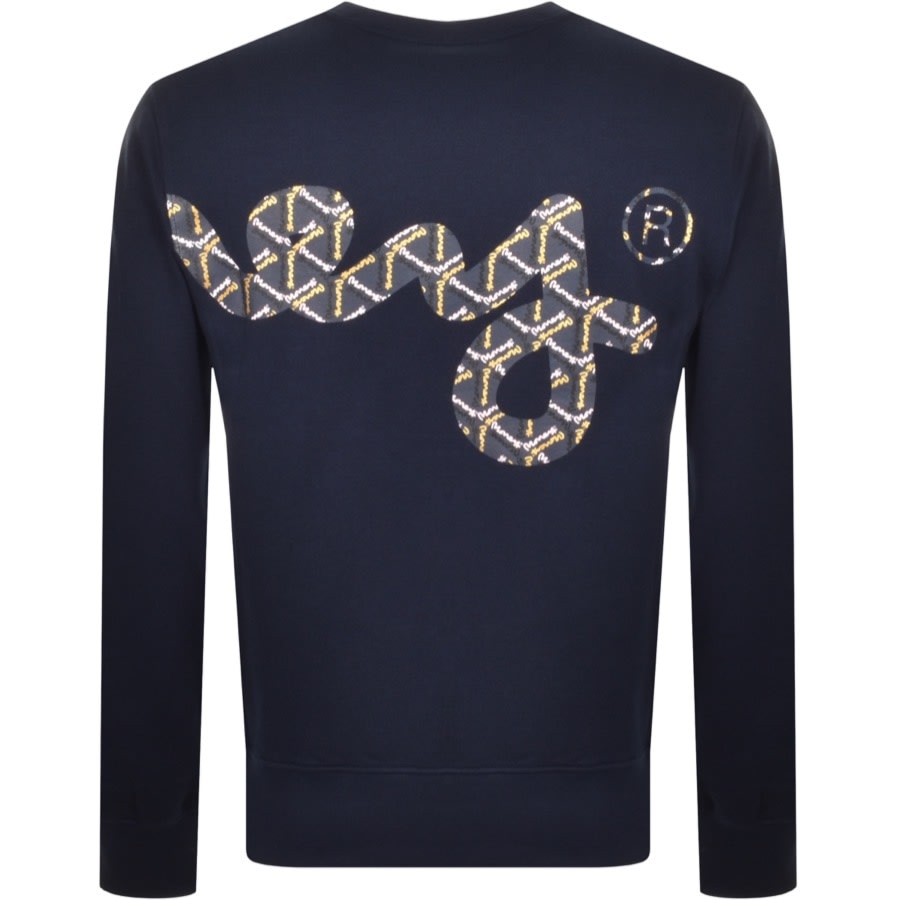 Alternative Image for ProductMoney Big Sig Trifill Crew Neck Sweatshirt Navy2