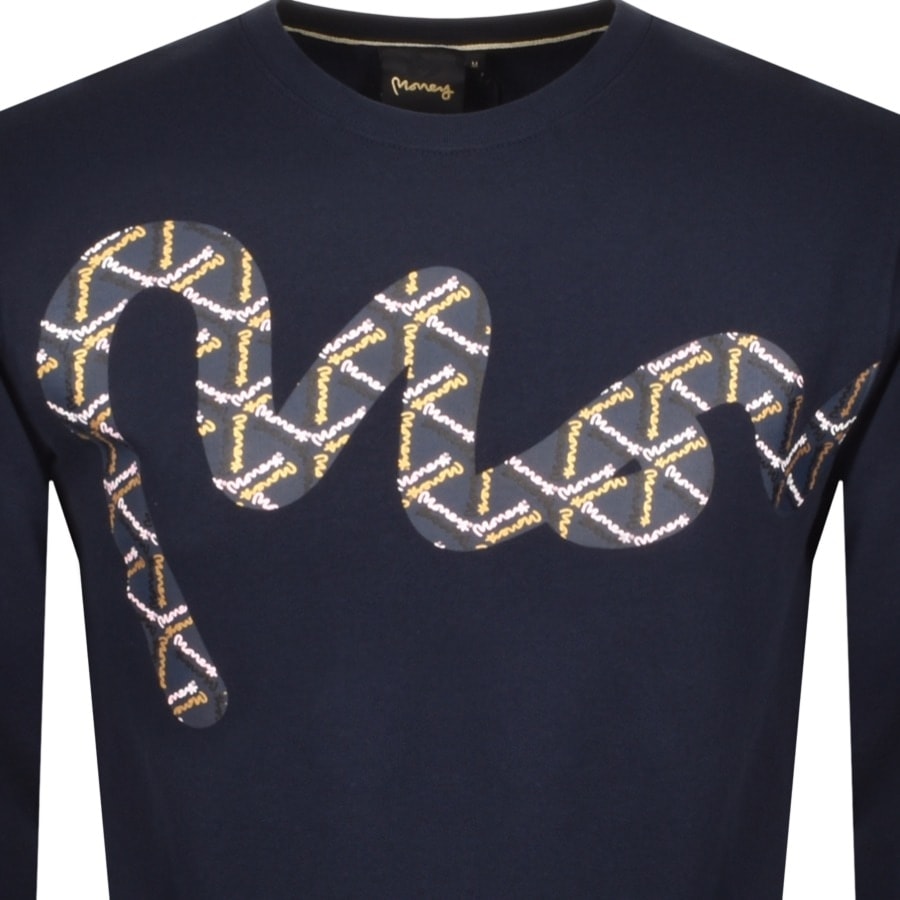 Alternative Image for ProductMoney Big Sig Trifill Crew Neck Sweatshirt Navy3