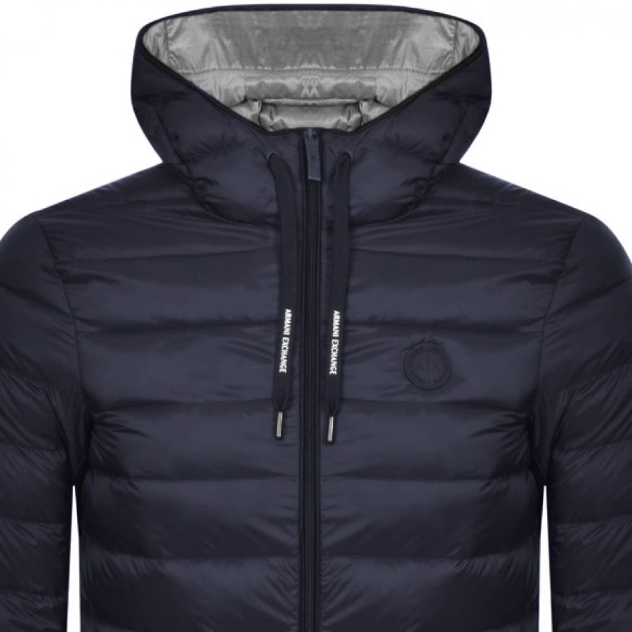 Alternative Image for ProductArmani Exchange Hooded Down Jacket Navy2
