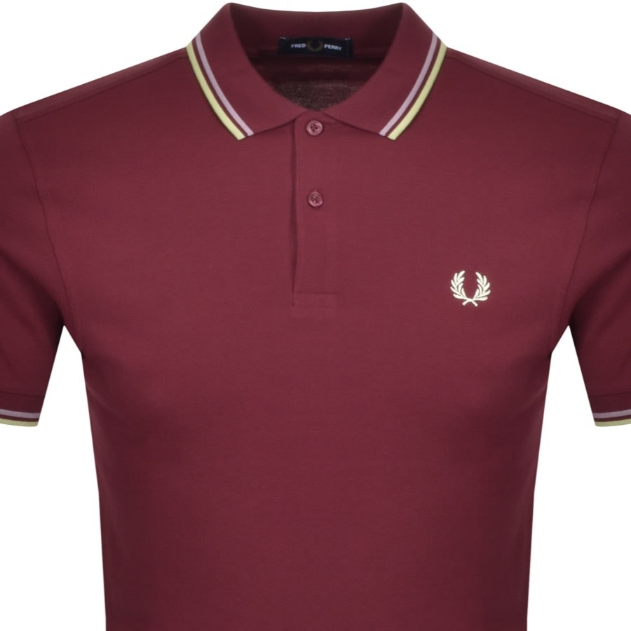 Alternative Image for ProductFred Perry Twin Tipped Polo T Shirt Burgundy2