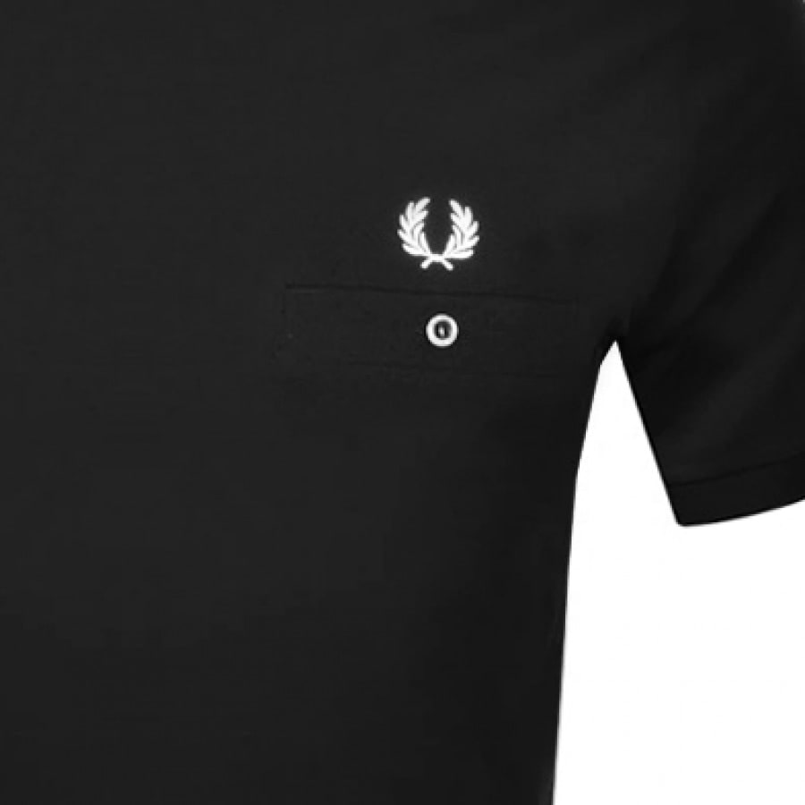 Alternative Image for ProductFred Perry Pocket Detail T Shirt Black3