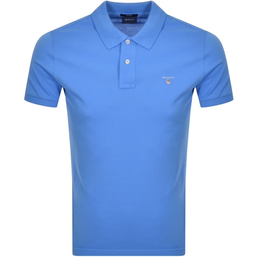 Alternative Image for ProductGant Oxford Pique Rugger Polo T Shirt Blue1