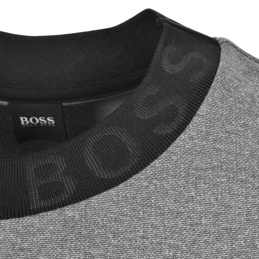 Alternative Image for ProductBOSS Crew Neck Tiburt Logo T Shirt Grey3