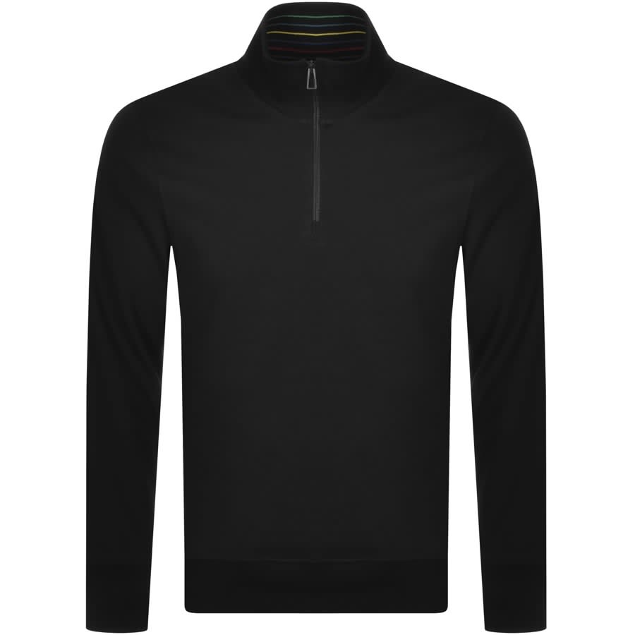 Alternative Image for ProductPS By Paul Smith Zip Neck Sweatshirt Black1
