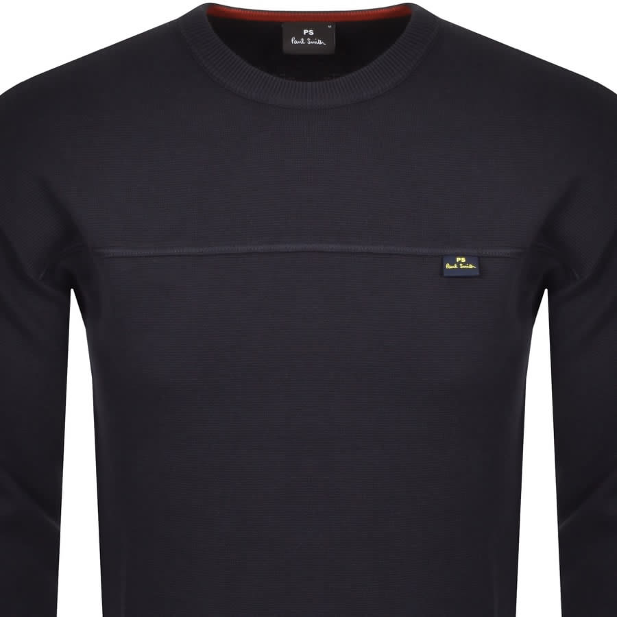 Alternative Image for ProductPS By Paul Smith Knitted Crew Neck Jumper Navy2