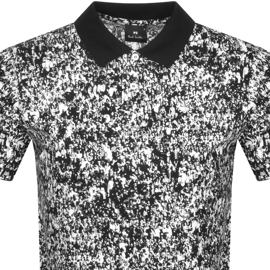 Alternative Image for ProductPS By Paul Smith Crowd Print Polo T Shirt White2