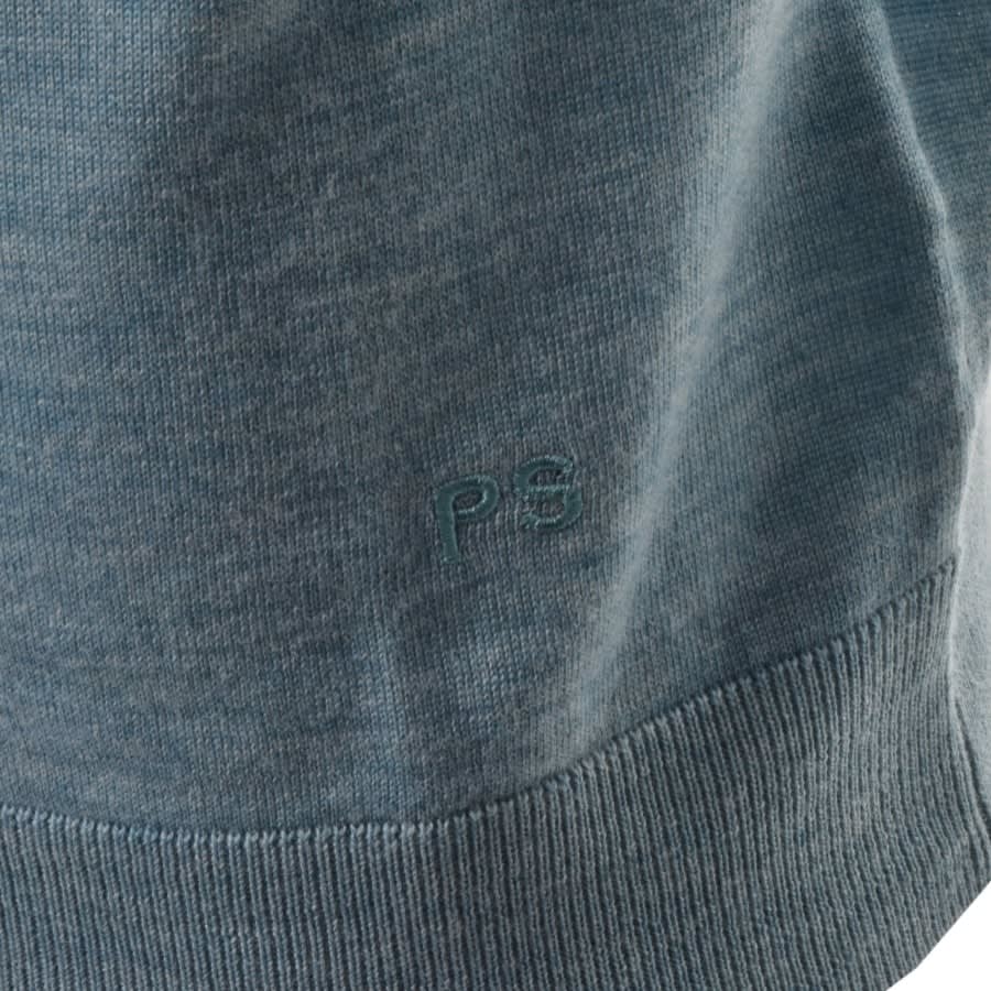 Alternative Image for ProductPS By Paul Smith Knitted Polo T Shirt Blue3