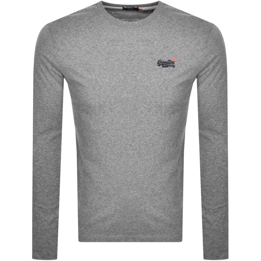 Alternative Image for ProductSuperdry Vintage Long Sleeved T Shirt Grey1