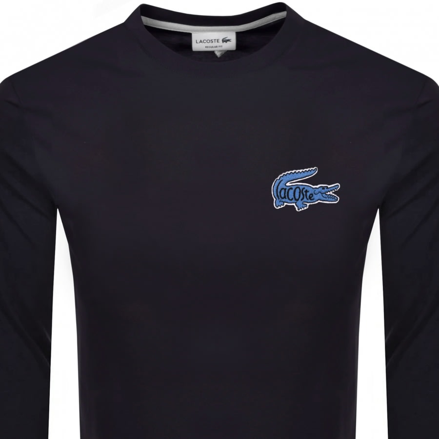 Alternative Image for ProductLacoste Long Sleeved Logo T Shirt Navy2