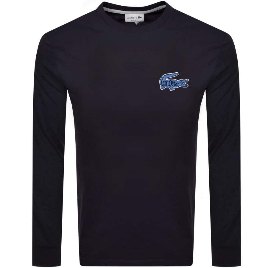 Alternative Image for ProductLacoste Long Sleeved Logo T Shirt Navy1
