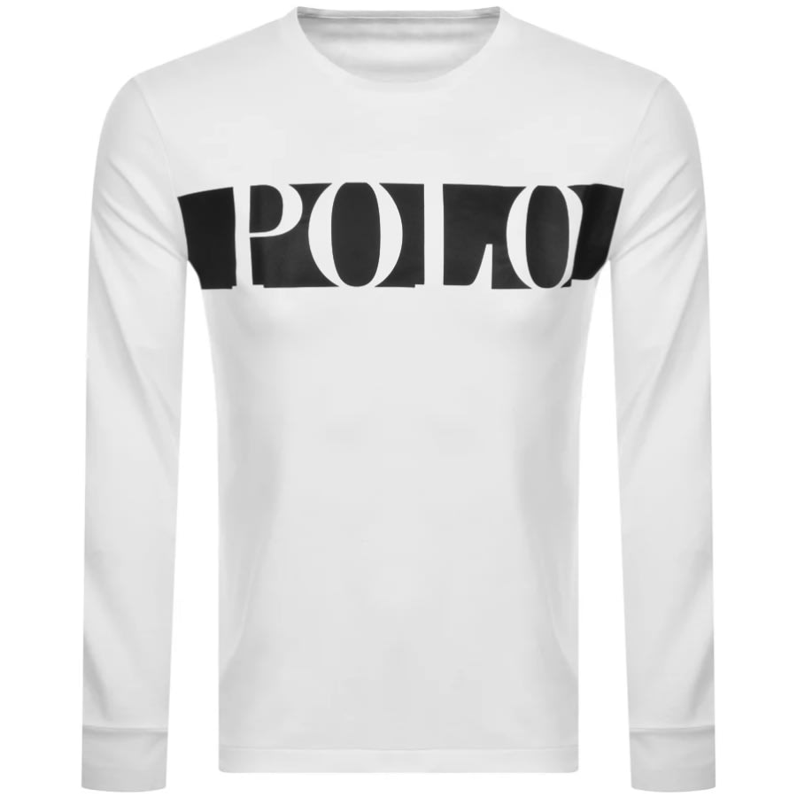 Alternative Image for ProductRalph Lauren Long Sleeved Logo T Shirt White1