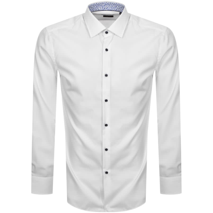 Alternative Image for ProductBOSS Jorax Slim Fit Long Sleeve Shirt White1