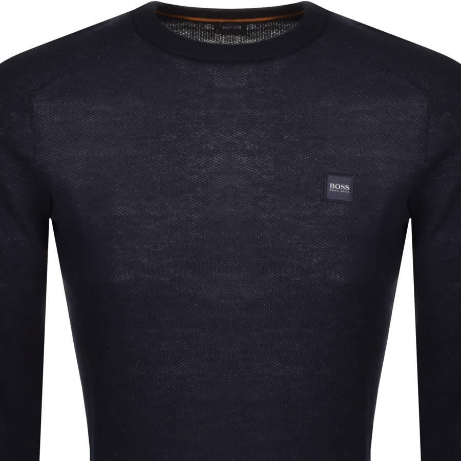 Alternative Image for ProductBOSS Amador Knitted Jumper in Navy2