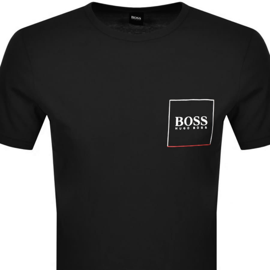 Alternative Image for ProductBOSS Bodywear Crew Neck Urban Logo T Shirt Black2
