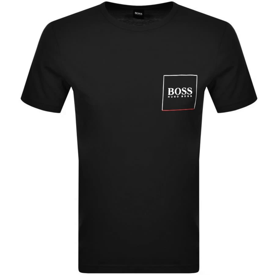 Alternative Image for ProductBOSS Bodywear Crew Neck Urban Logo T Shirt Black1
