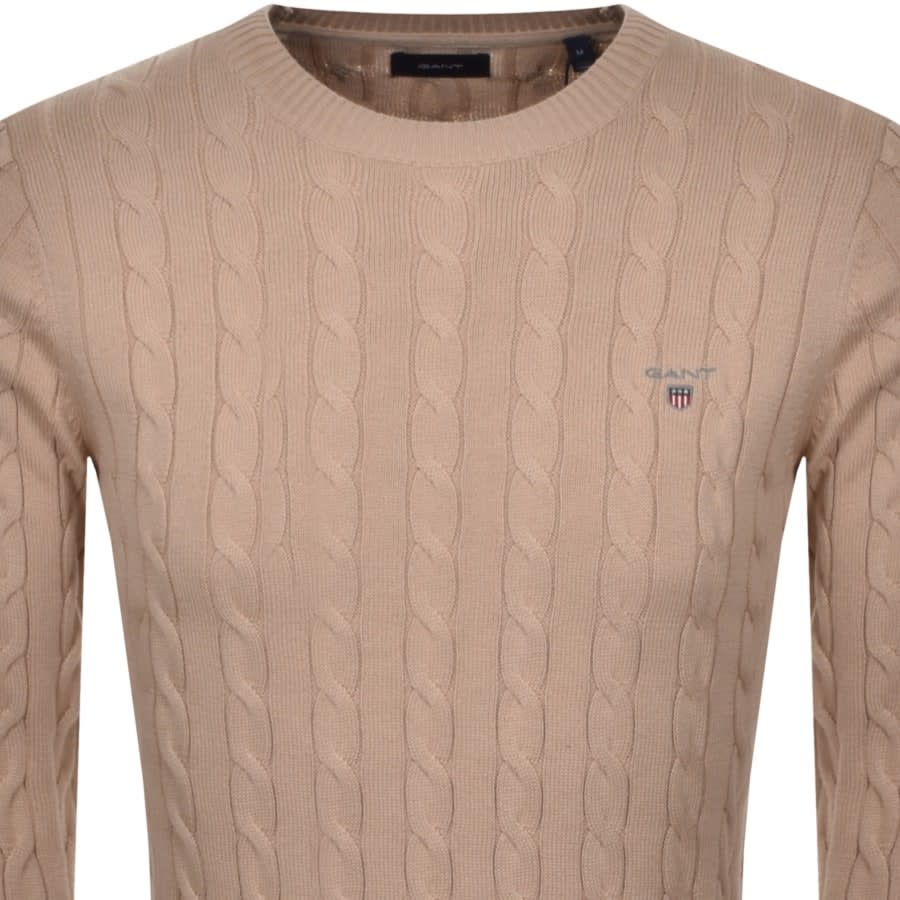 Alternative Image for ProductGant Cable Knit Jumper Beige2