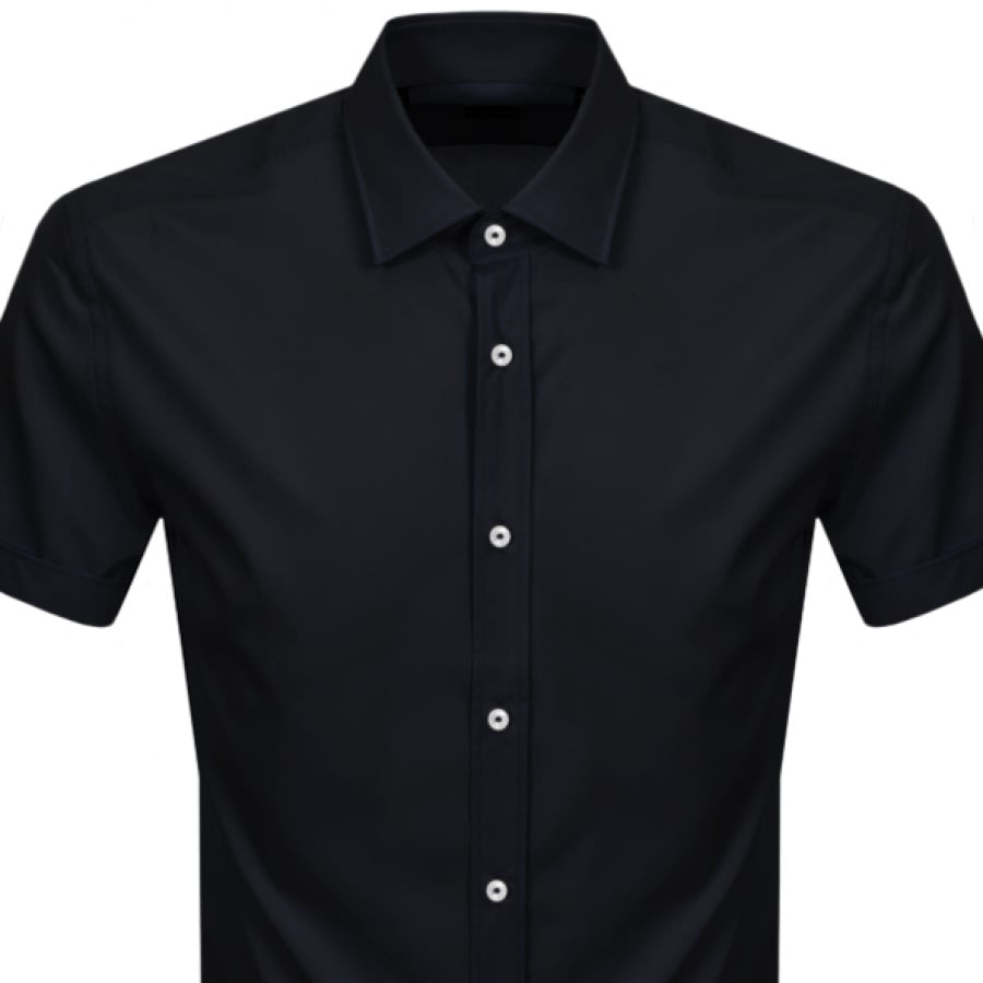 Alternative Image for ProductBOSS Jats Short Sleeved Shirt Navy2