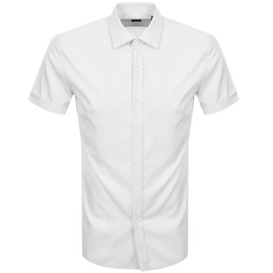 Alternative Image for ProductBOSS Jats Short Sleeved Shirt White1