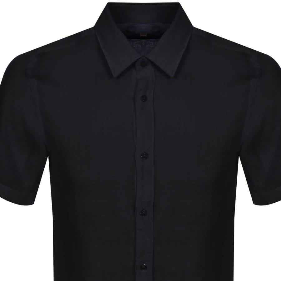 Alternative Image for ProductBOSS Luka Slim Fit Short Sleeve Shirt Navy2