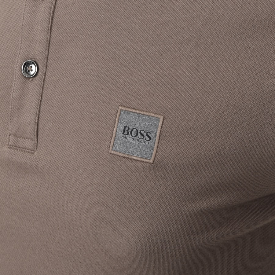 Alternative Image for ProductBOSS Long Sleeved Polo T Shirt Brown3