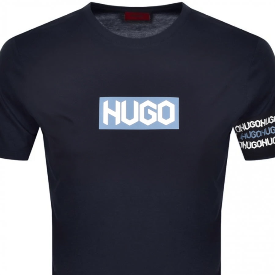 Alternative Image for ProductHUGO Dake Crew Neck T Shirt Navy2
