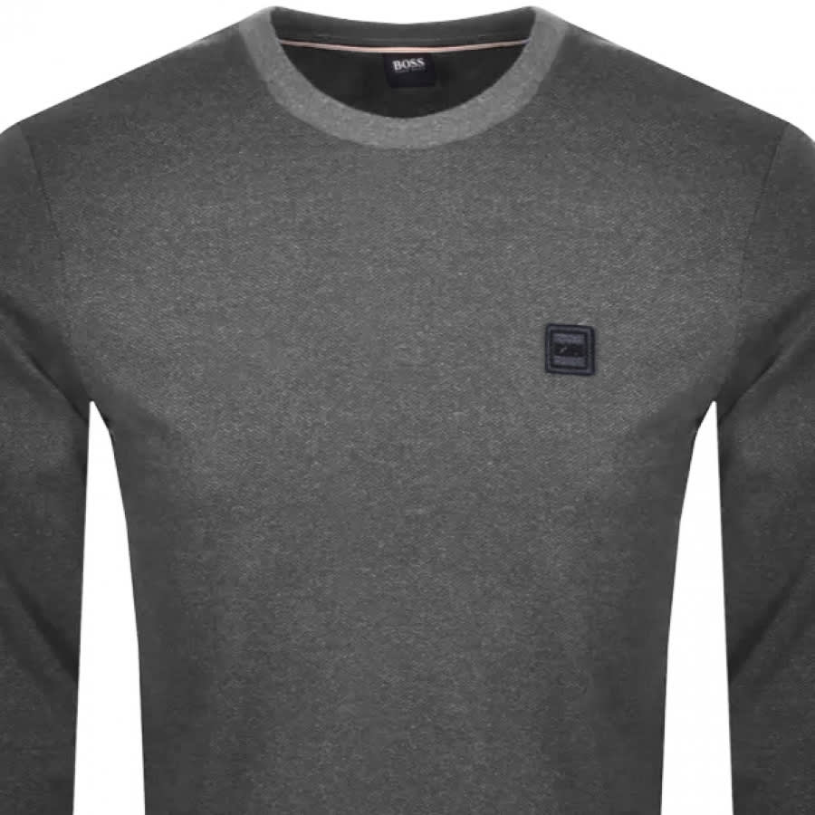 Alternative Image for ProductBOSS Tepattern Long Sleeved T Shirt Grey2