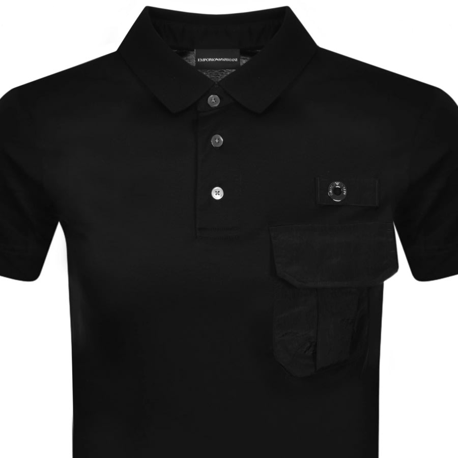 Alternative Image for ProductEmporio Armani Short Sleeved Polo T Shirt Black2