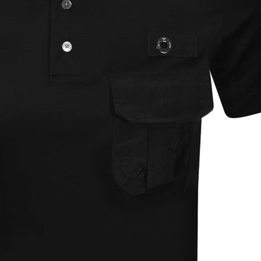 Alternative Image for ProductEmporio Armani Short Sleeved Polo T Shirt Black3