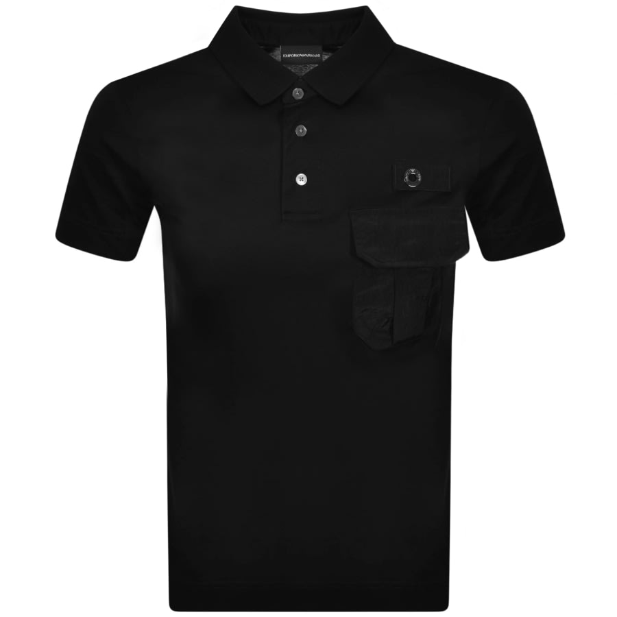 Alternative Image for ProductEmporio Armani Short Sleeved Polo T Shirt Black1
