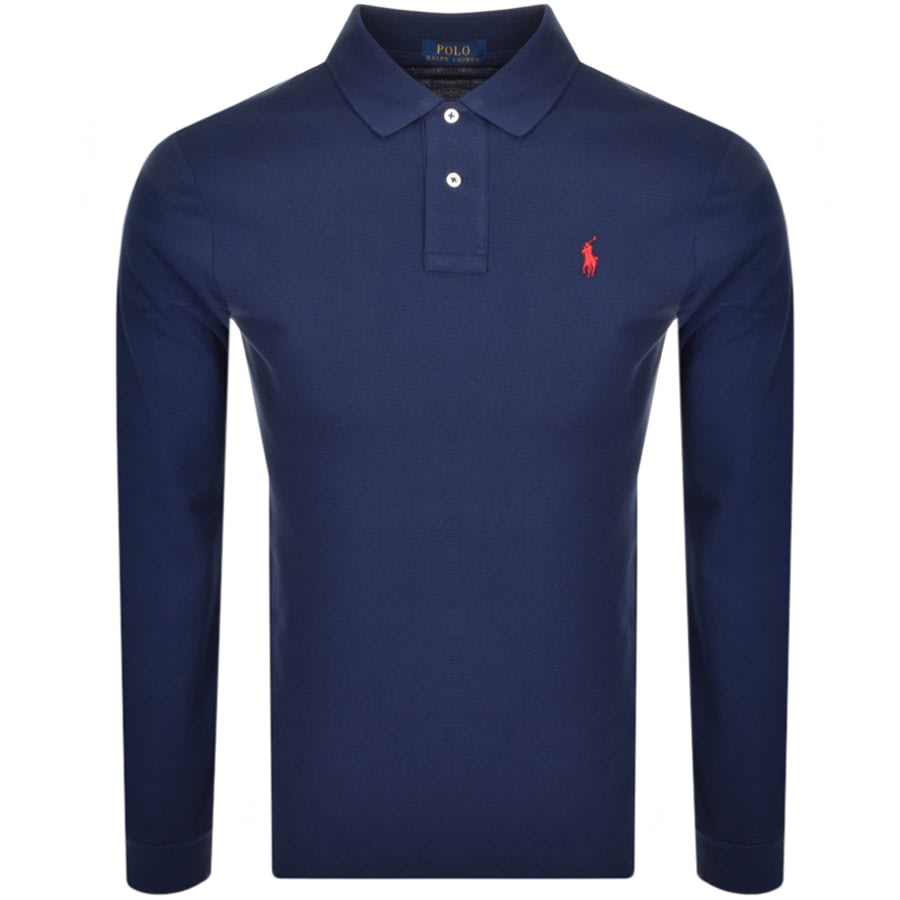 Alternative Image for ProductRalph Lauren Long Sleeve Polo T Shirt Navy1