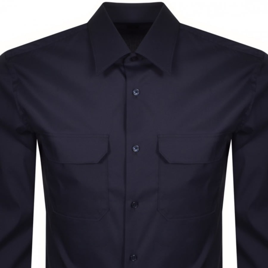 Alternative Image for ProductBOSS Jalen Slim Fit Long Sleeve Shirt Navy2