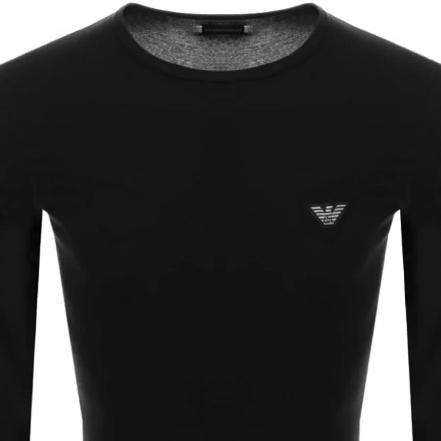 Alternative Image for ProductEmporio Armani Slim Long Sleeved T Shirt Black2