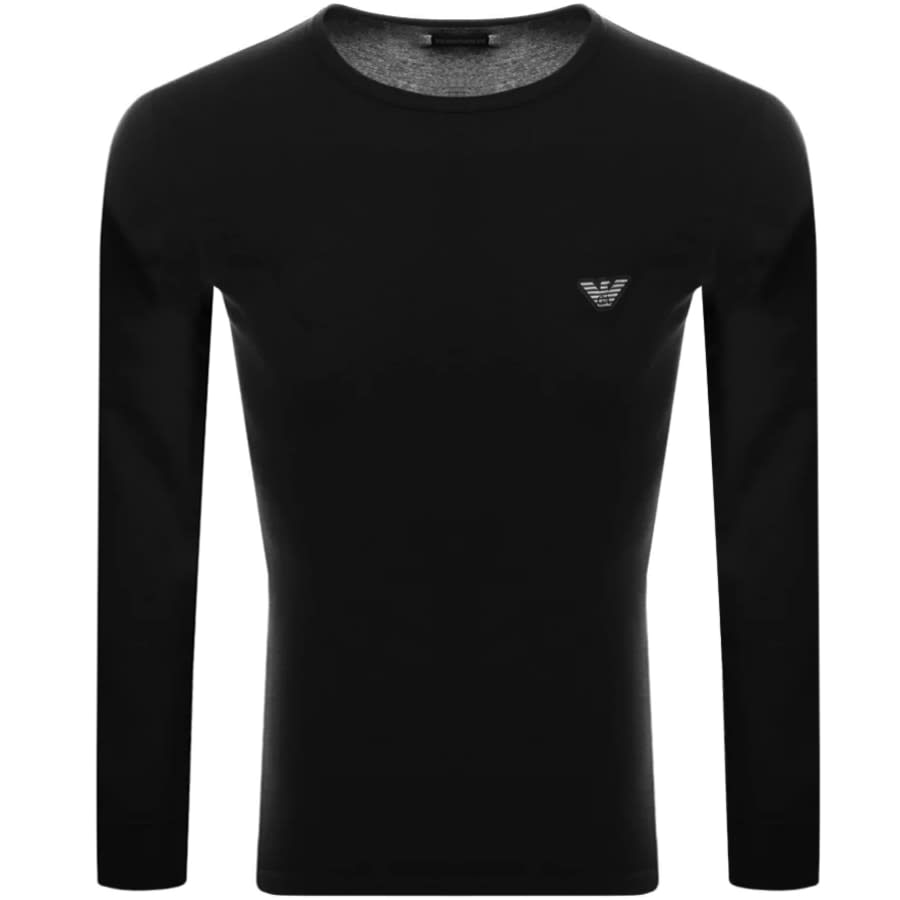 Alternative Image for ProductEmporio Armani Slim Long Sleeved T Shirt Black1
