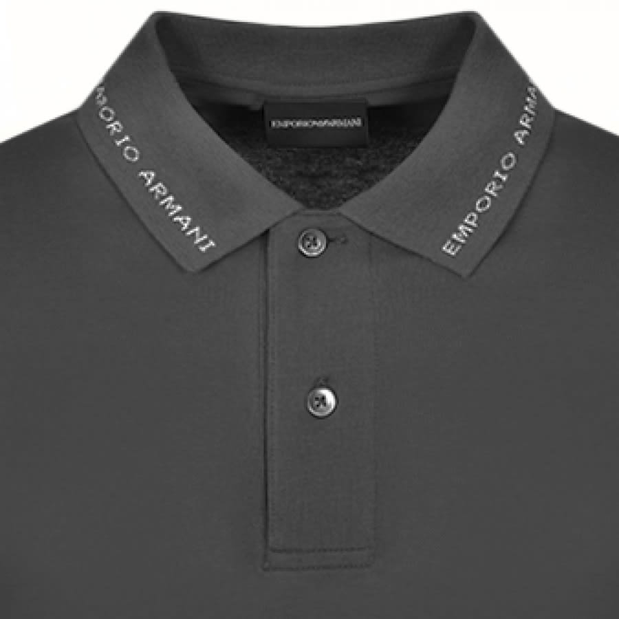 Alternative Image for ProductEmporio Armani Short Sleeved Polo T Shirt Grey3