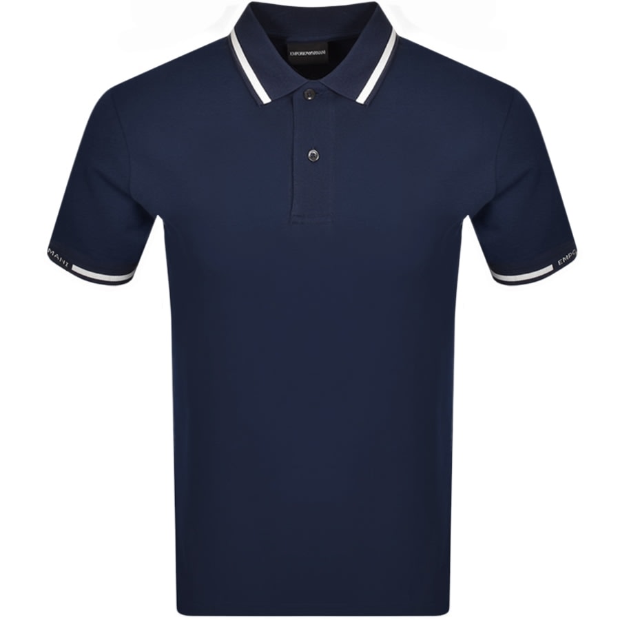 Alternative Image for ProductEmporio Armani Short Sleeved Polo T Shirt Blue1