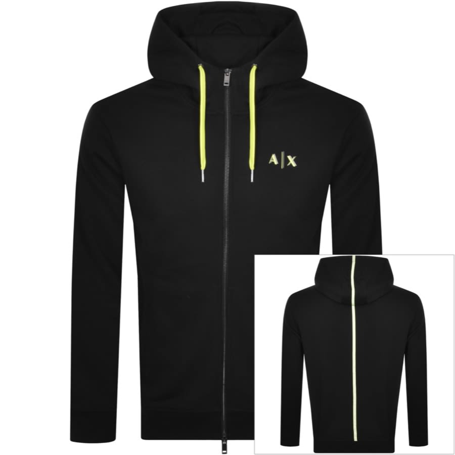 Alternative Image for ProductArmani Exchange Full Zip Logo Hoodie Black1