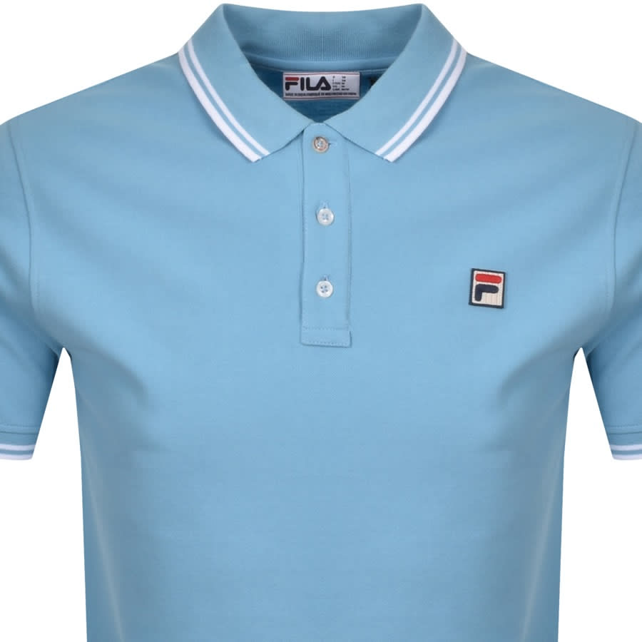 Alternative Image for ProductFila Vintage Vinyl Polo T Shirt Blue2