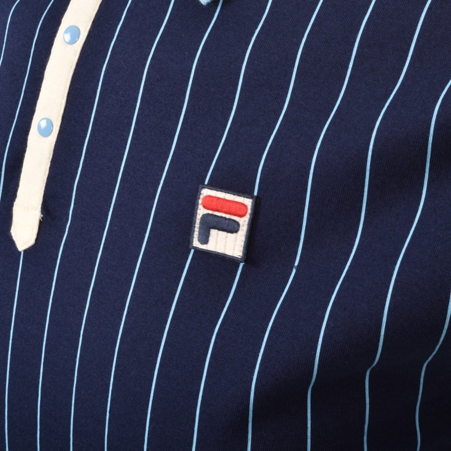 Alternative Image for ProductFila Vintage Pinstripe Polo T Shirt Navy3