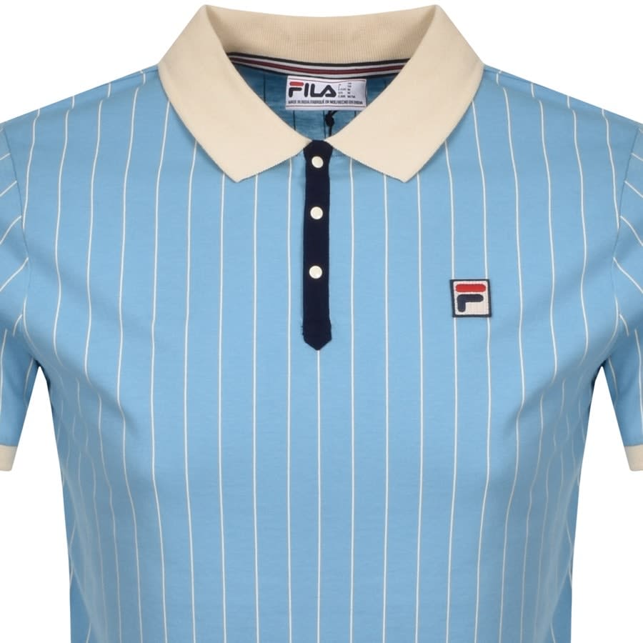 Alternative Image for ProductFila Vintage Pinstripe Polo T Shirt Blue2