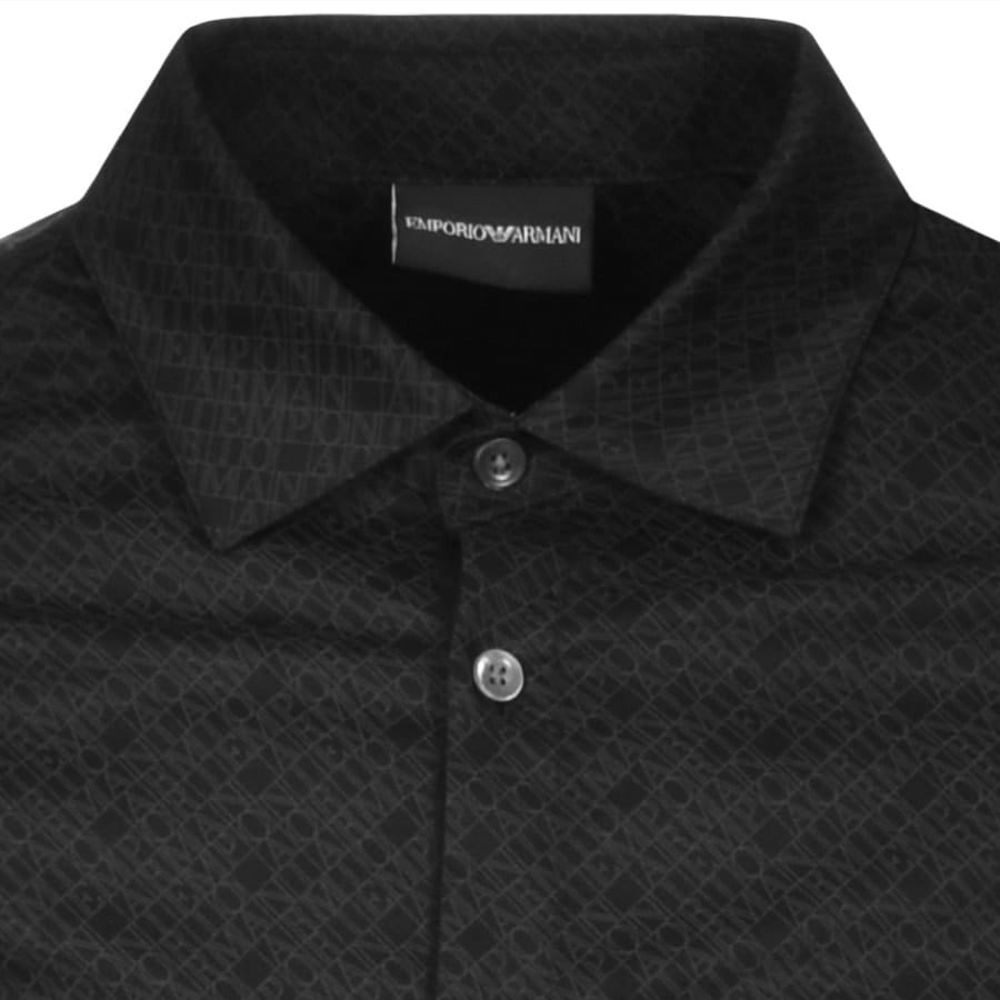 Alternative Image for ProductEmporio Armani Logo Long Sleeve Shirt Black3