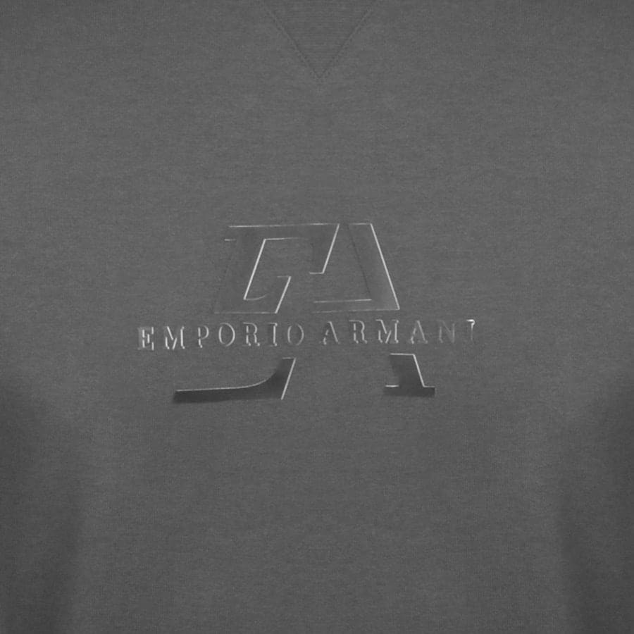 Alternative Image for ProductEmporio Armani Crew Neck Logo Sweatshirt Grey3