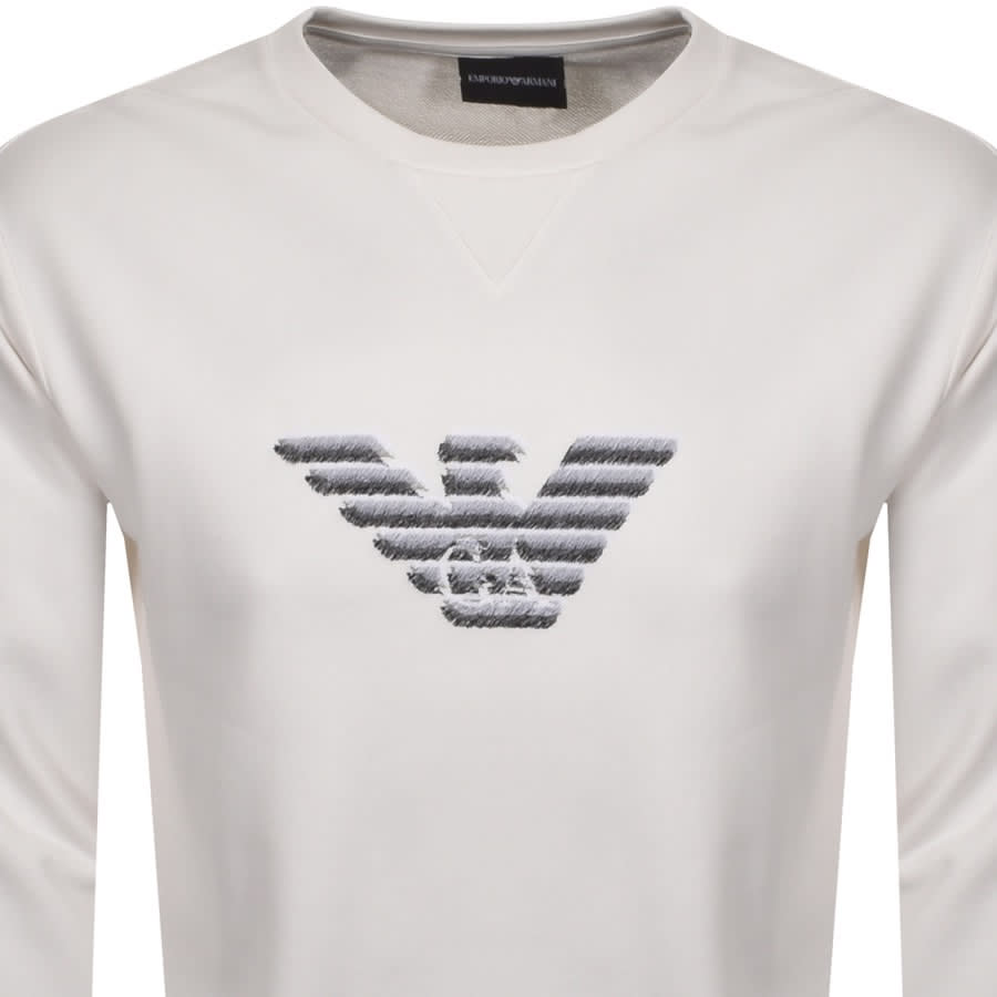 Alternative Image for ProductEmporio Armani Crew Neck Logo Sweatshirt White2