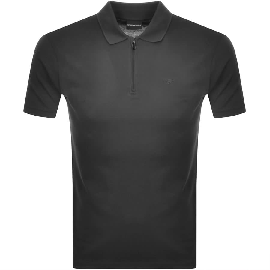 Alternative Image for ProductEmporio Armani Short Sleeved Polo T Shirt Grey1