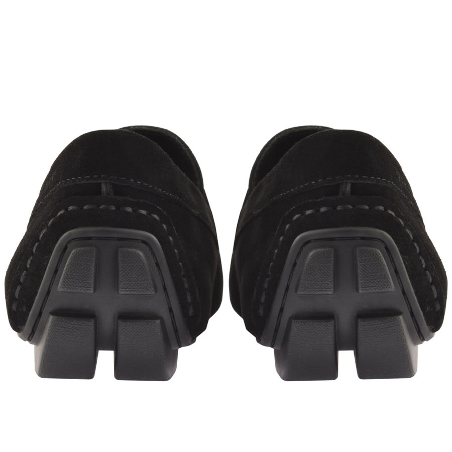 Alternative Image for ProductEmporio Armani Suede Driver Shoes Black2
