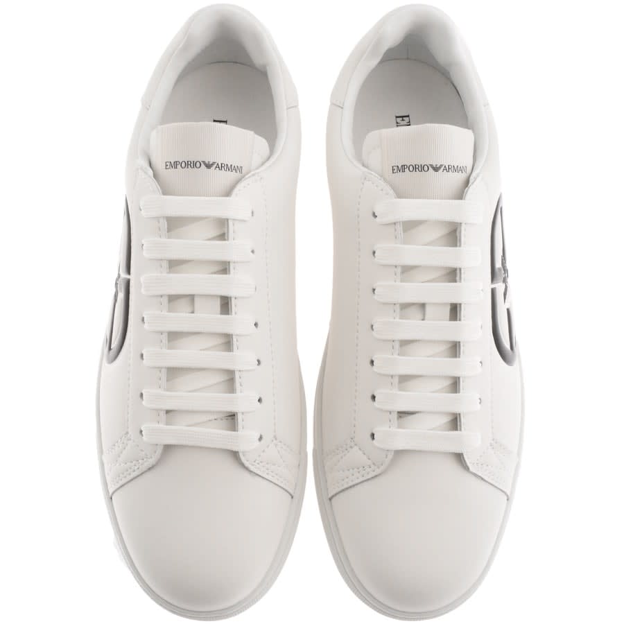 Alternative Image for ProductEmporio Armani Logo Trainers Cream3