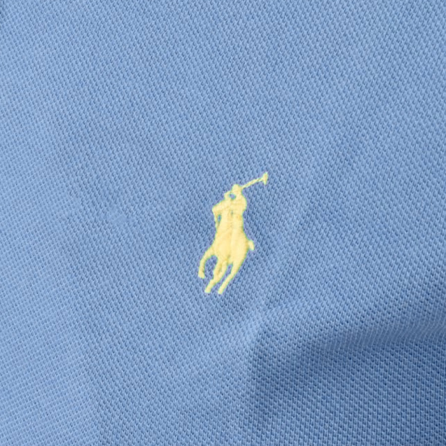 Alternative Image for ProductRalph Lauren Custom Slim Polo T Shirt Blue3