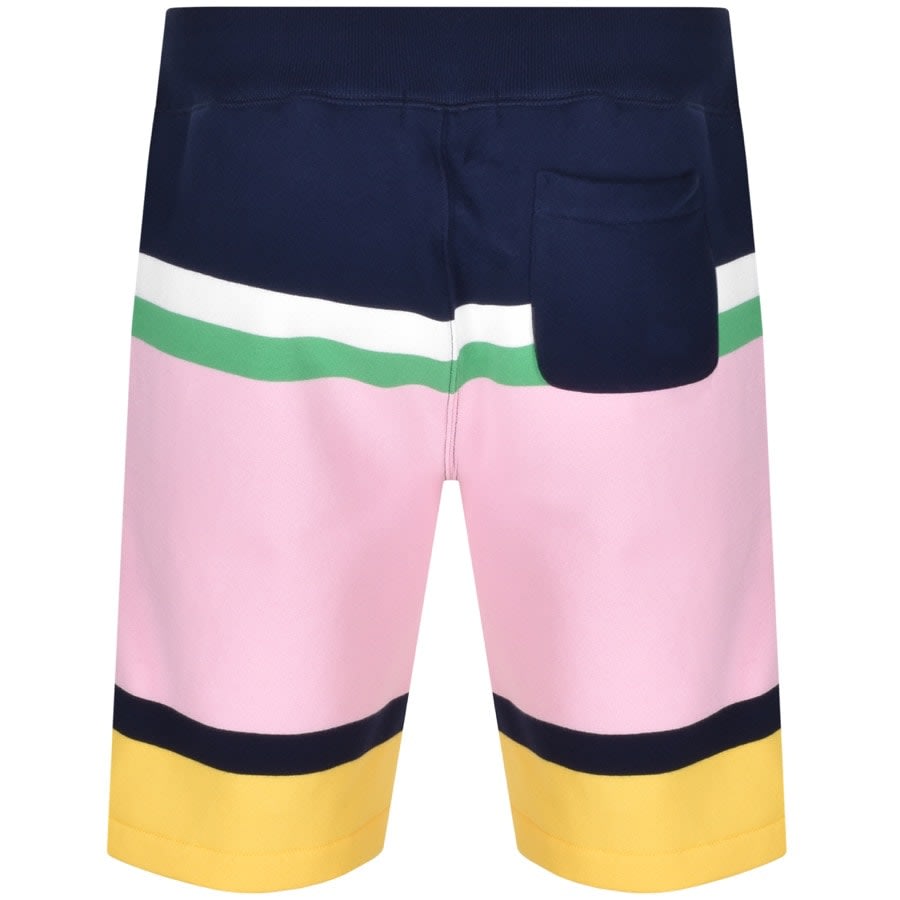 Alternative Image for ProductRalph Lauren Stripe Sweat Shorts Navy2