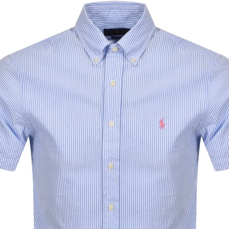 Alternative Image for ProductRalph Lauren Stripe Short Sleeved Shirt Blue2