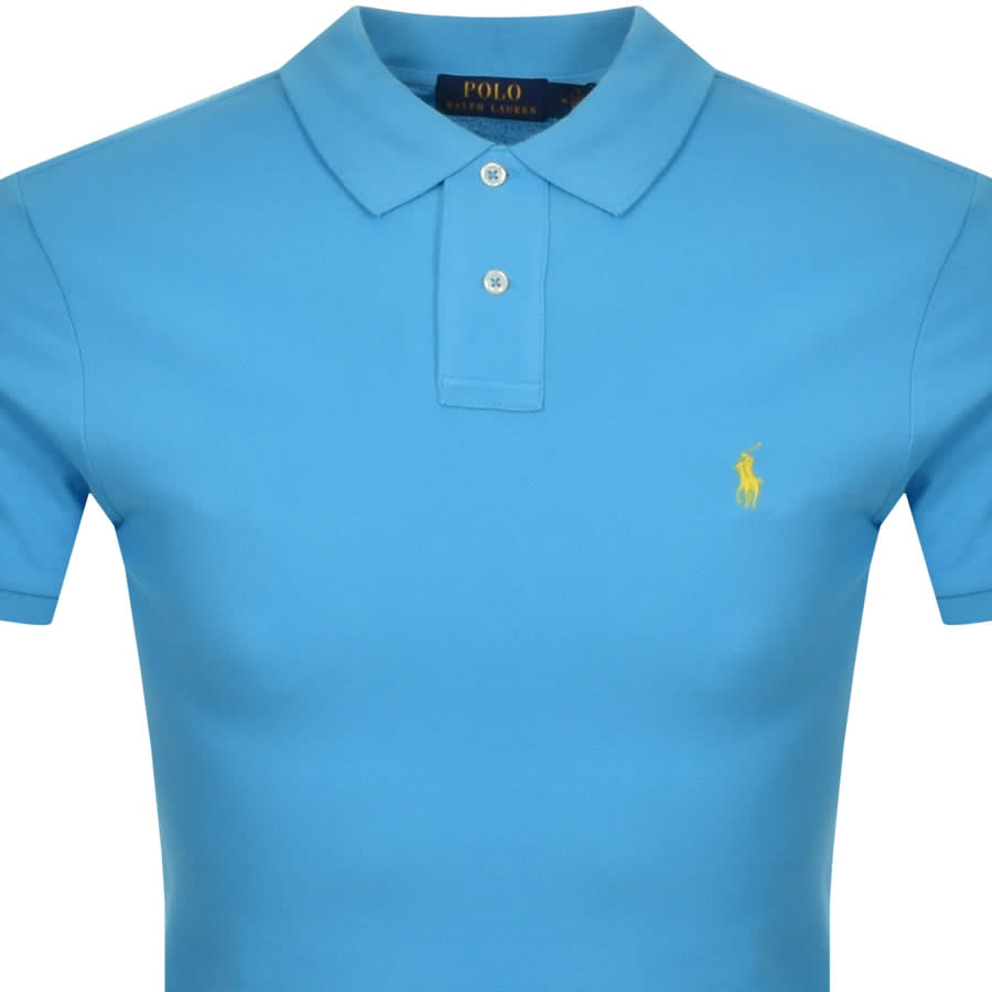 Alternative Image for ProductRalph Lauren Slim Fit Polo T Shirt Blue2